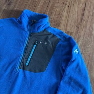 Eddie Bauer First Ascent 1/4 Zip Long Sleeve Fleece Pullover Sweater